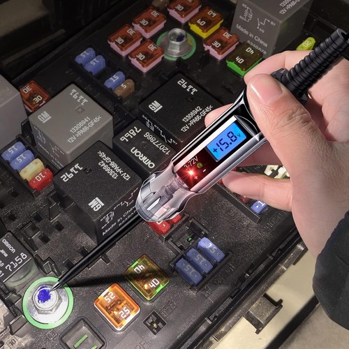 Heavy Duty 3-72V Backlit Digital LCD Circuit Tester, Automotive Test Blue - 第 7/7 張圖片