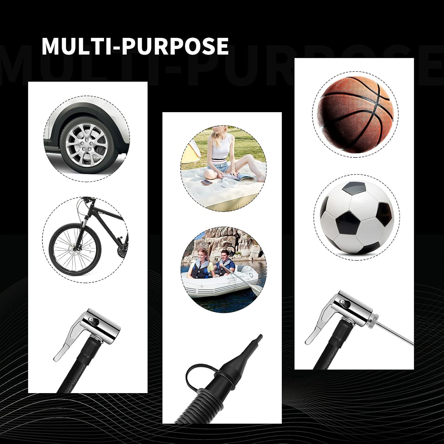 AVID POWER Tire Inflator Portable Air Compressor, 12V DC / 120V AC Car Tire Pump