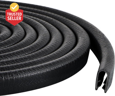 Rubber Edge Trim Guard 10Ft/3M, Adhesive Free Door Edge Protector, U Shape Edge