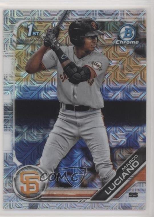 2019 Bowman Chrome Prospects Mega Box Mojo Refractor Marco Luciano #BCP-82 z5m