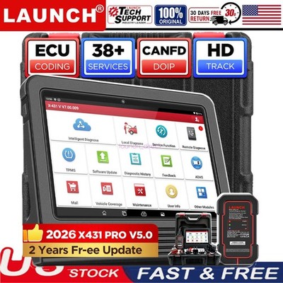 2026 LAUNCH X431 Pro V5.0 PRO5 V+ Elite OBD2 Diagnostic Car Scanner Key Coding#！