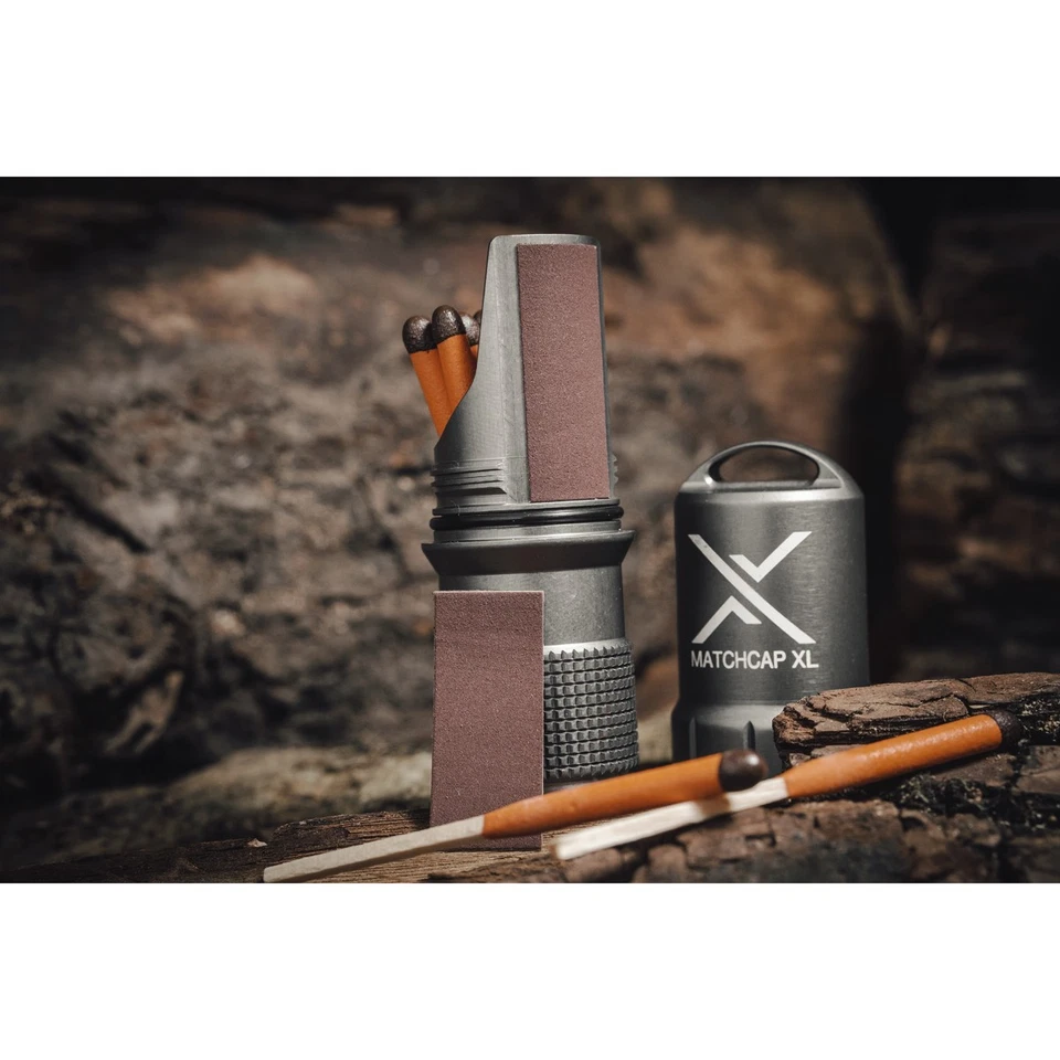 Exotac MATCHCAP XL Estojo Impermeável Match and Striker - Laranja Blaze - Imagem 3 de 4