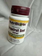 NutriBiotic Grapefruit Seed Extract 125 mg 100 Tablets Egg-Free, Gluten-Free