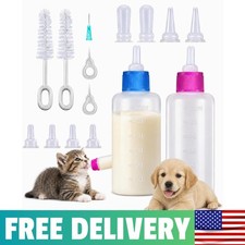 Complete Nursing Set for Newborn Pets: Kitten Bottles Milk Replacers Included