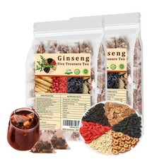 Ginseng Five Treasure Tea, Kidney Tea Formula Six 50 Pcs 2 Bags