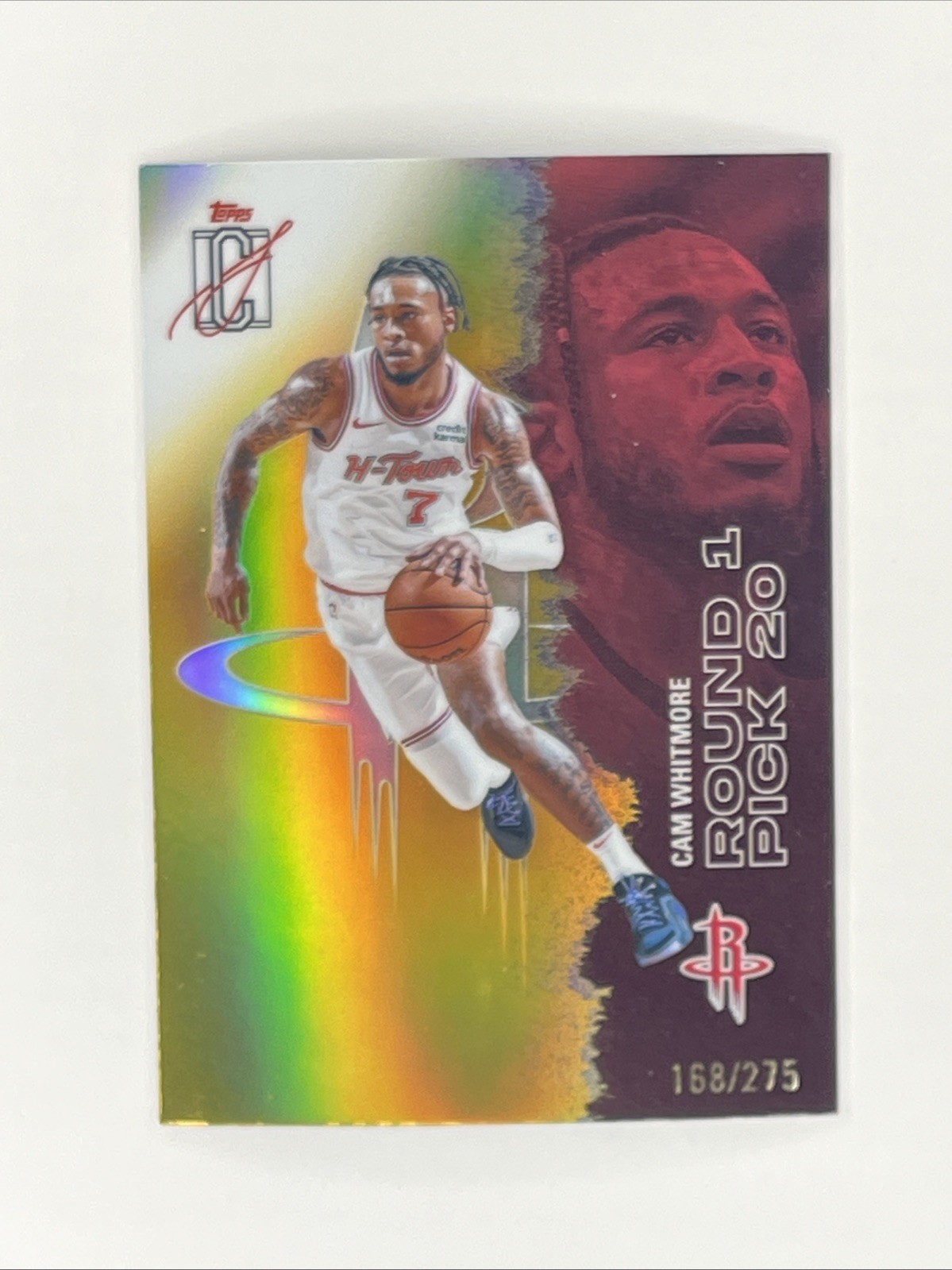 2025-26 Topps Signature Class - Cam Whitmore #69 Gold Refractor /275 Rockets