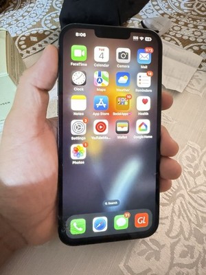 Apple iPhone 13 Pro Max 256 GB Sierra Blue Unlocked Cracked screen but working
