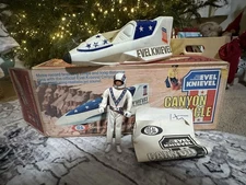Vintage Evel Knievel Canyon Sky Cycle Action Figure Ideal Playset Toy 34173 Box