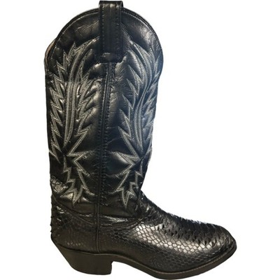 Laredo Cowtown Back Cut Python Cowboy Country Western Snakeskin Boots Size 9.5