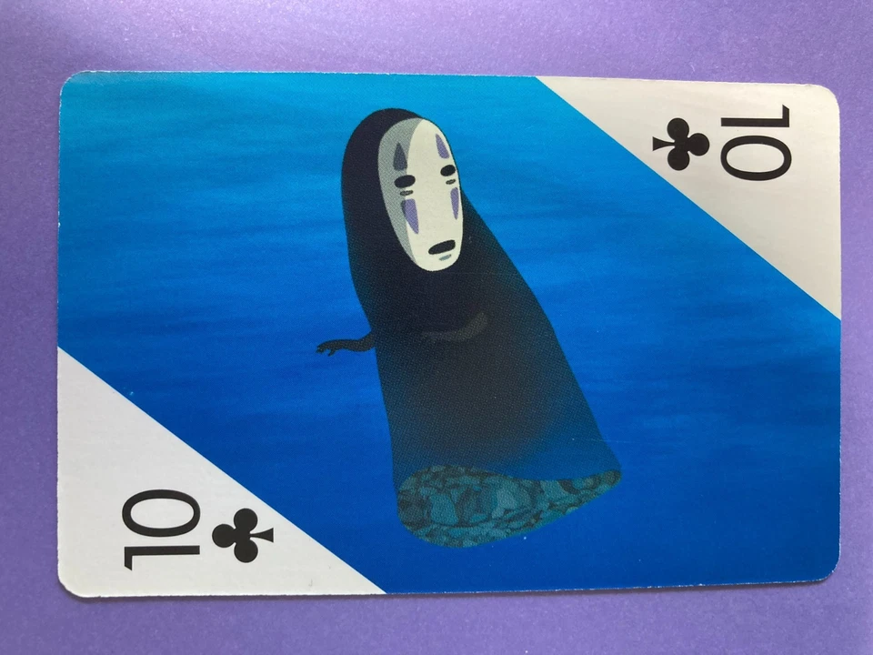 Spirited Away Playing Card Ghibli No Face 10 of Clubs 2001 NIBARIKI Japanese F/S - Image 2 of 4