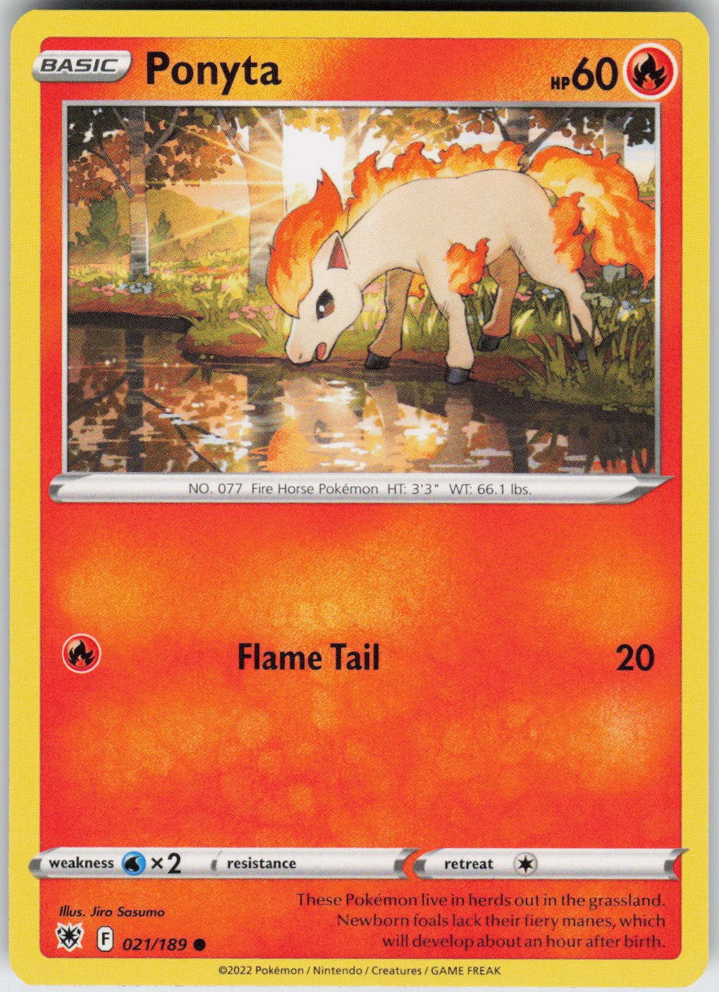 Ponyta 021/189 Common Astral Radiance Pokemon Near Mint
