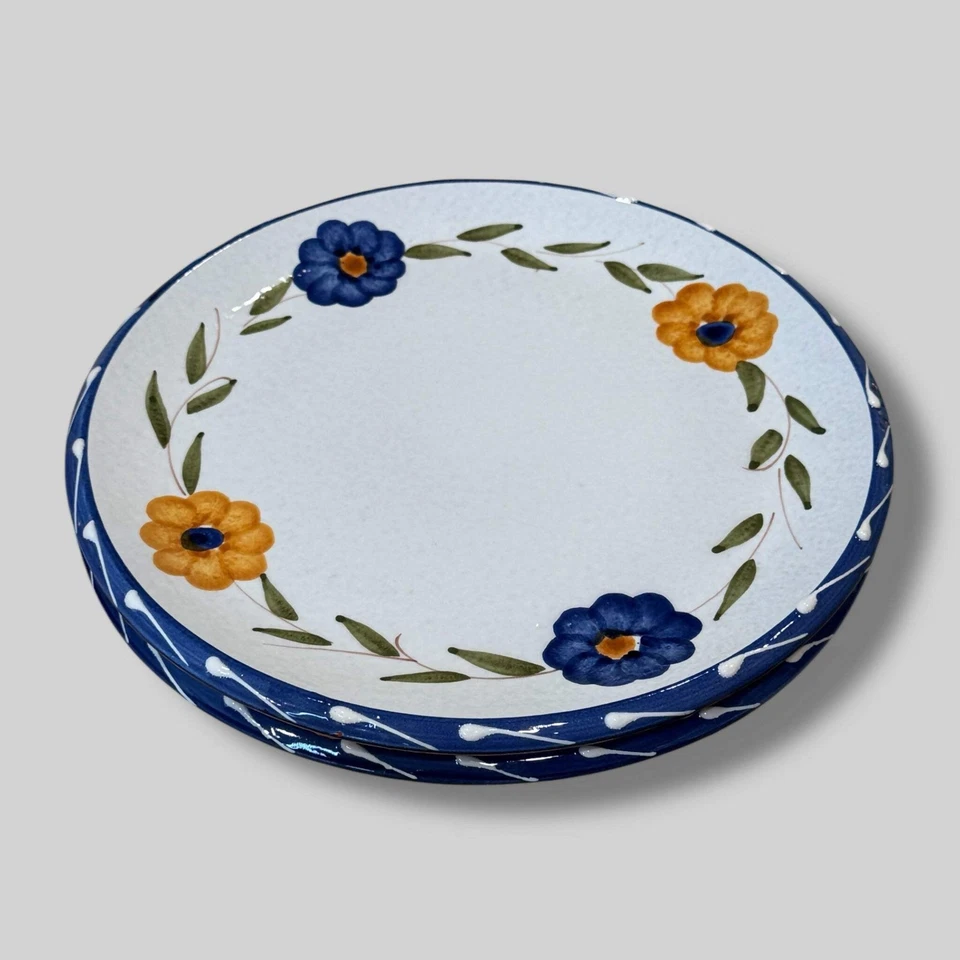 Platos florales de cena y ensalada La Spezia de Furio Italia | Juego de 4 | Vintage Foto 3 de 4