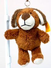 Steiff Cozy Friend Puppy Dog Plush Keyring Yellow Tag 4" Attach Bag/ Purse 2004