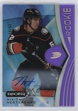 2023-24 Upper Deck Synergy Rookies Purple 94/99 Nikita Nesterenko #88 Auto 0tc8