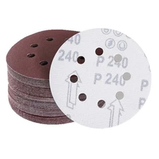 17 Pieces Self 5 Inch Sandpaper Discs for Wood Metal Glass and Leather
