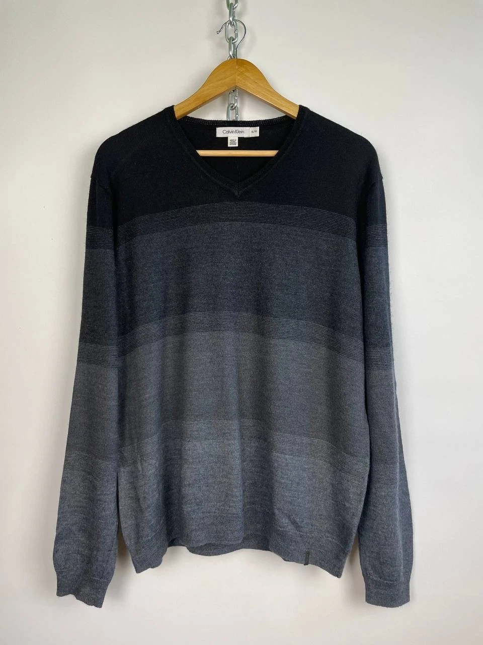 Calvin Klein men's pullover sweater merino wool acrylic size XL