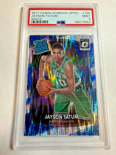 2017-18 Panini Donruss Optic Shock Jayson Tatum Rated Rookie RC PSA 9 #198 NBA