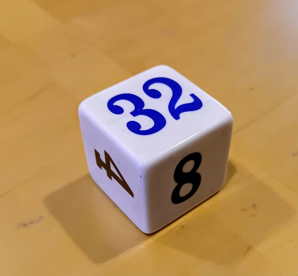 Crisloid Rare Multicolor Numbers Backgammon Doubling Cube 1.25 Inch Vintage  - Image 2 of 4