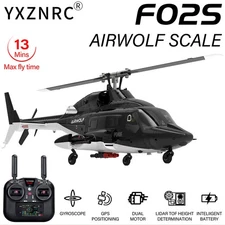 YUXIANG F02S Airwolf 9CH 2.4G GPS 3D Optical Flow RC RTF Helicopter 2 Battery US
