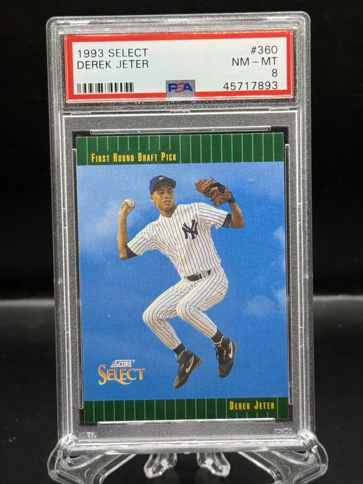 Seleccionar #360 Derek Jeter RC 1993 Yankees Hof PSA 8 Foto 2 de 3