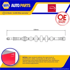 Brake Hose Front HOS4292 Apec Hydraulic 8R0611707A 8R0611707B Quality Guaranteed