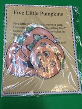 Five Little Pumpkins Flannel Board Set - Laminated Activity Set - Teaching