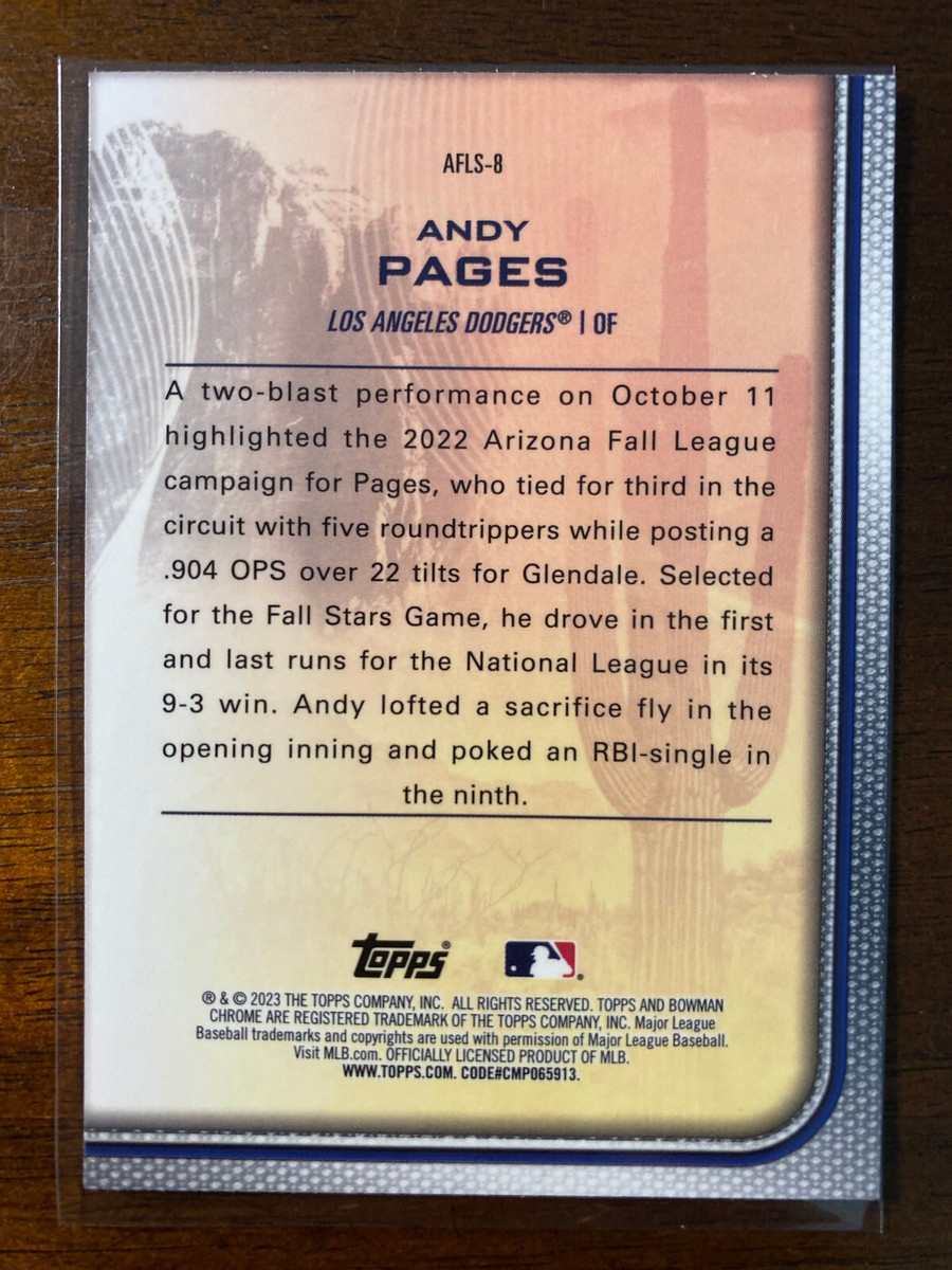 2023 Bowman Chrome Andy Pages #AFLS-8 Arizona Fall League Stars LA