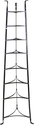 8-Tier Free Standing Pot Rack - Hammered Steel Cookware Stand (Unassembled)