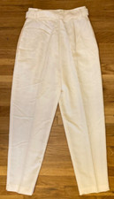 Vintage 1980s Sears The Fashion Place Cream Pleated Slacks Pants Women's XS/S
