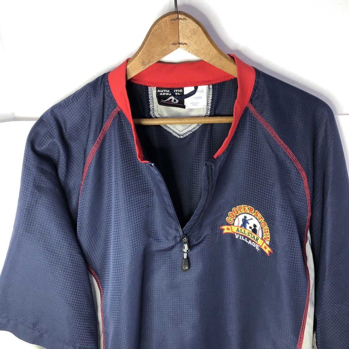 Cooperstown All Star Village Men's Sz. XL 1/4 Zip Short Sleeve