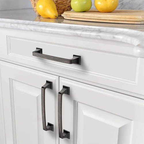 Paquete duradero de 10 manijas de cocina de bronce frotado con aceite - perfectas para cambio de imagen hágalo usted mismo - Imagen 5 de 9