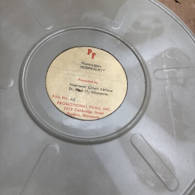 Northwest Orient Airlines Vintage Film Reel  Hawaiian Hospitality  Hawaii Advert