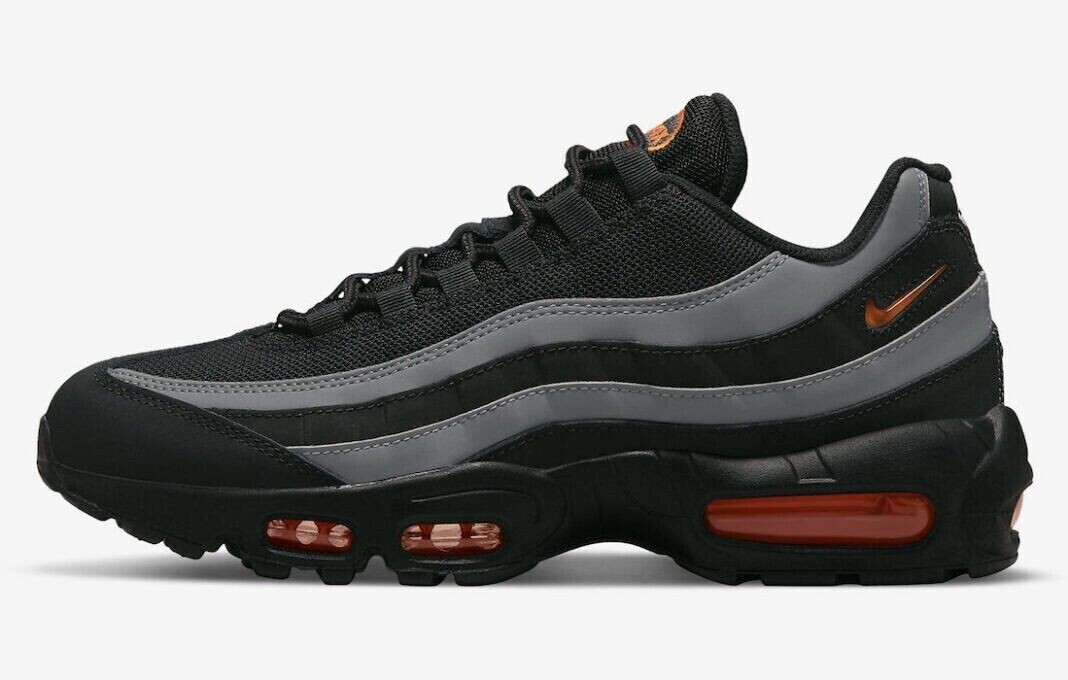 Nike Air Max 95 Black-Grey-Orange New Sneakers Men's Size 7