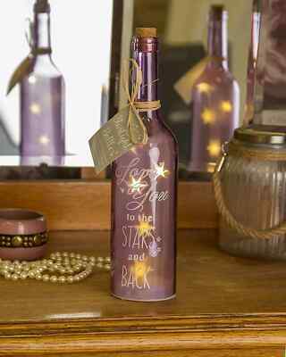 Love You To The Stars And BackShabby Chic Flasche LED Leuchtsterne Nacht Geschenk