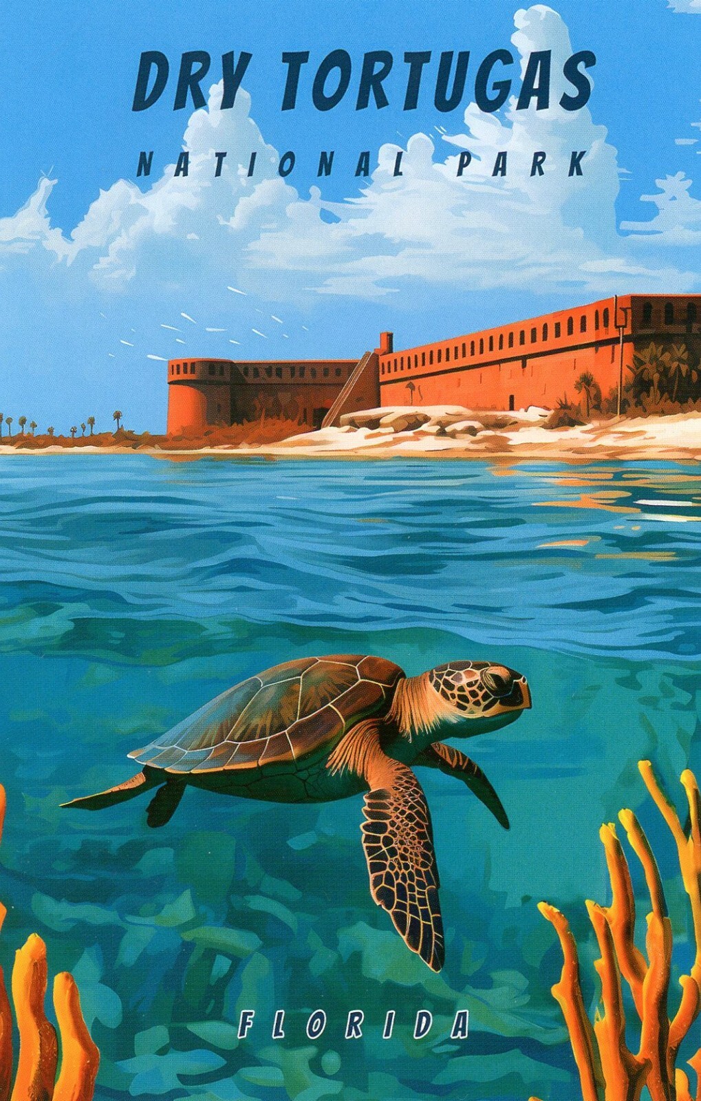 Dry Tortugas National Park, 70 Miles West of Key West, Florida --New POSTCARD