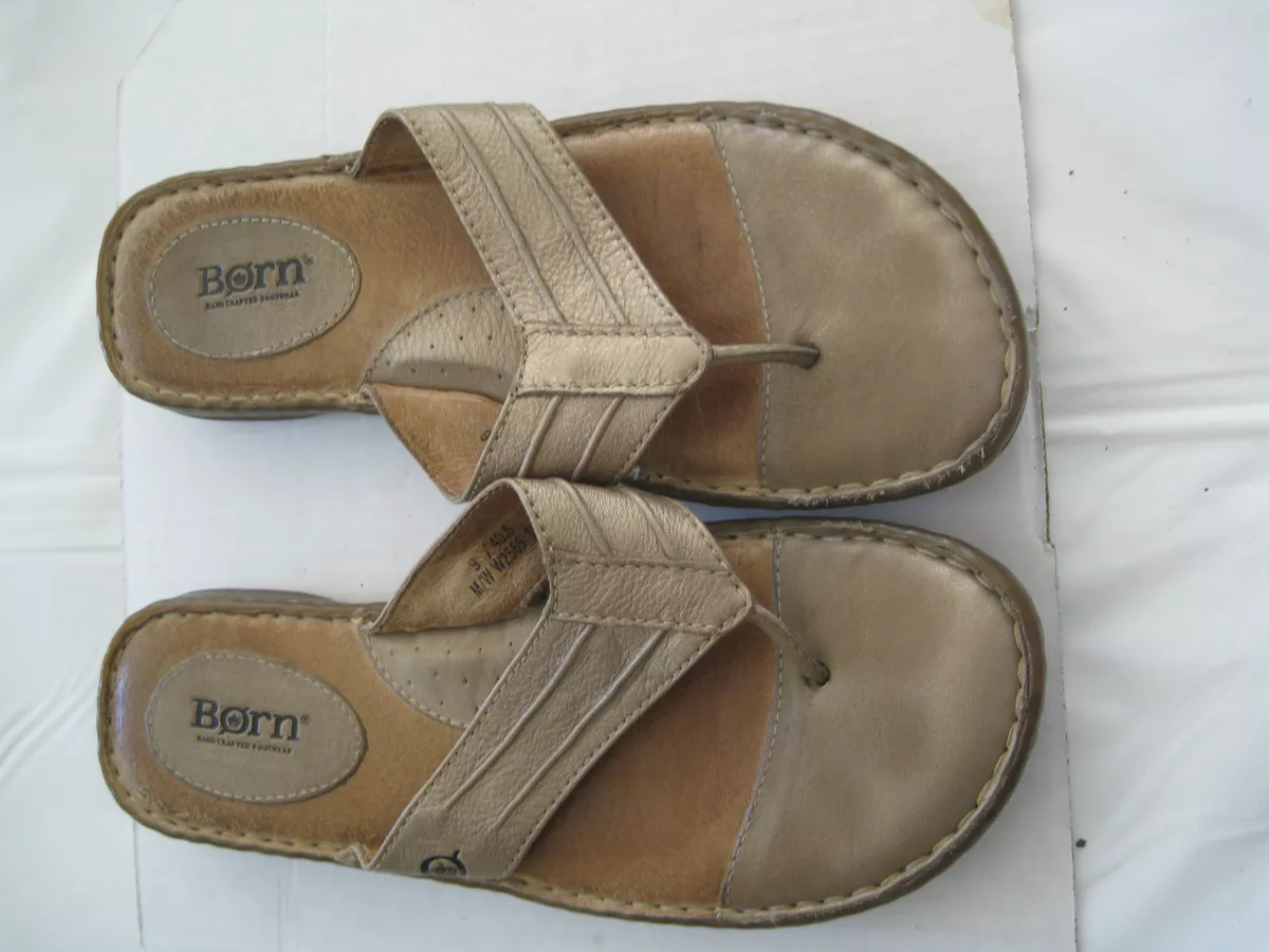 BORN GOLD LEATHER THONG SANDALS Size 9 US Size 40.5 EUC eBay