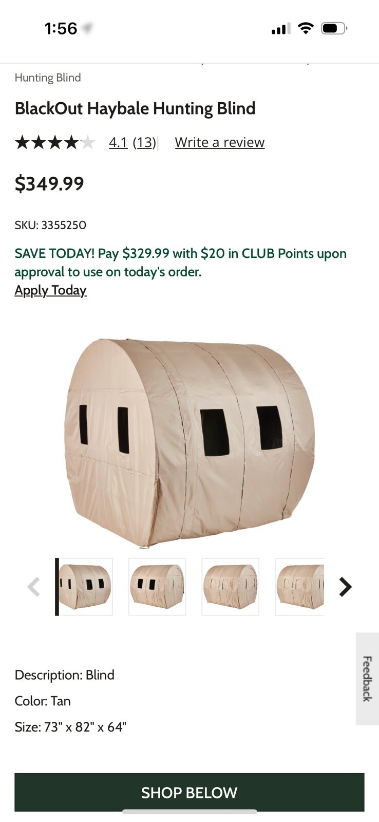 BlackOut Cabelas Bass Pro Haybale Hunting Blind Cover Only *New* eBay