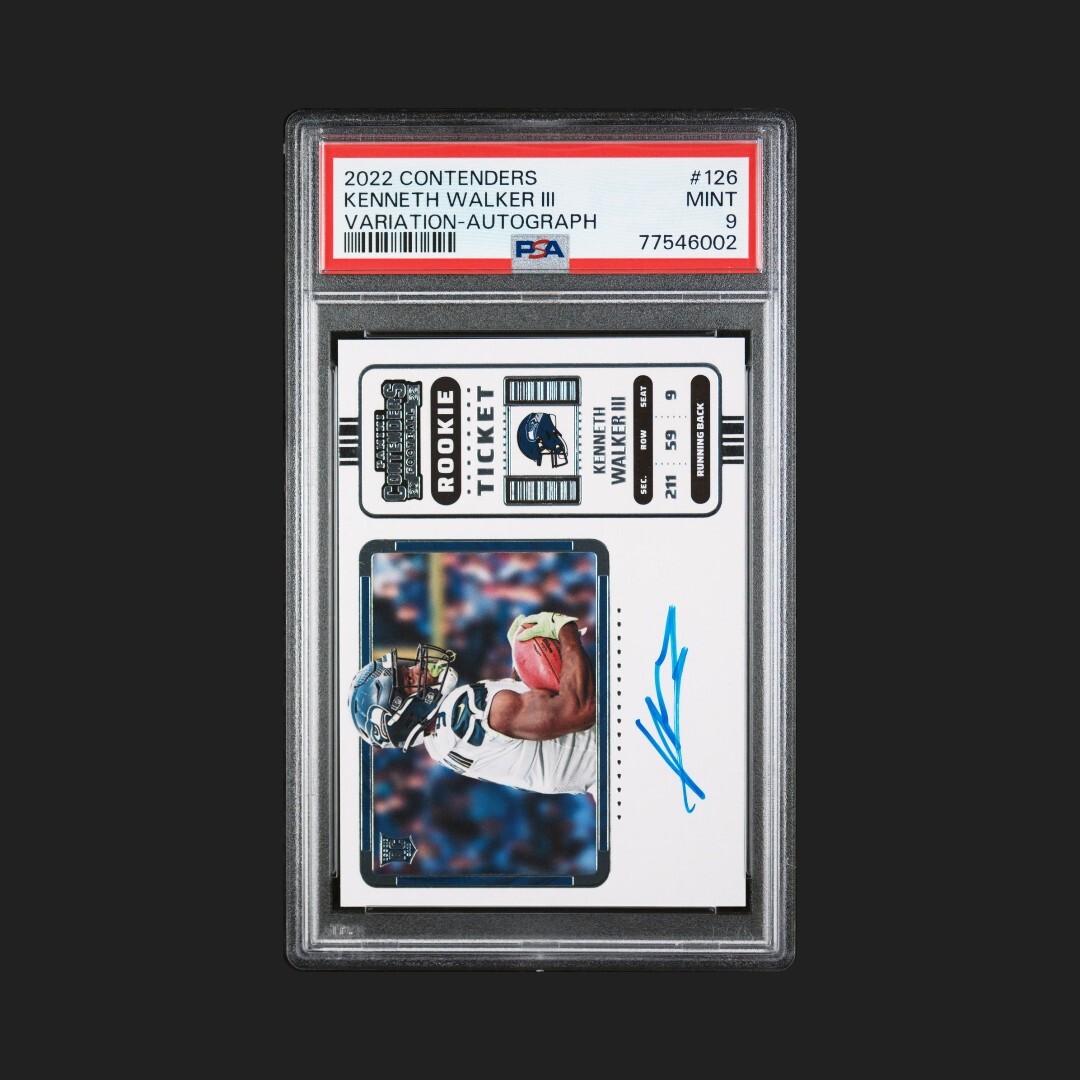 2022 Contenders Kenneth Walker Variation Autograph PSA 9