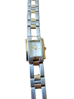 FOSSIL F2 WATCH TWO TONE LADIES BRACELET WATCH New Battery  display picture 2