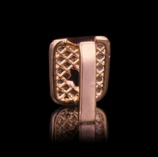 Hip Hop 14K Rose Gold GP Upper Top or Lower Bottom Gap Tooth Grillz + Mold Kit