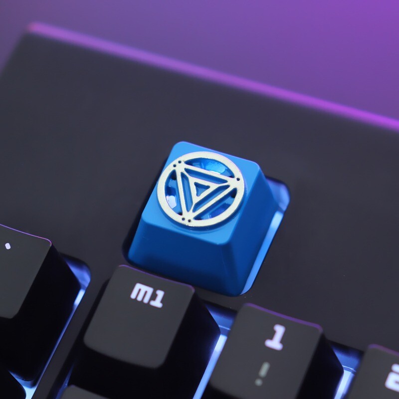 DC Theme Iron Man Reactor Zinc Alloy Keycap For Cherry MX Mechanical Keyboard