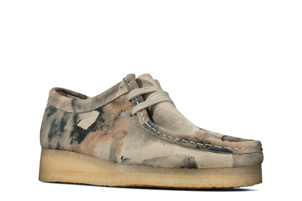 New Men's Clarks Original Wallabee Off White Camo New Men's Clarks Original Wallabee Off White Camo