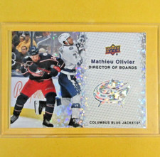 MATHIEU OLIVIER  2023-24  DIRECTOR OF BOARDS SPARKLE #BD-6  Columbus Blue Jacket
