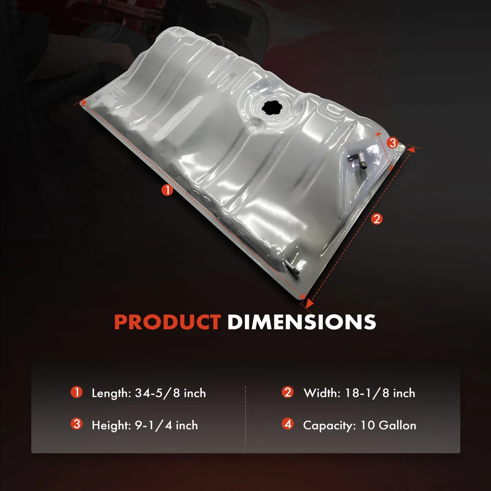 Tanque de combustible de 10 galones para Volkswagen Jetta Rabbit 1980-1984 Scirocco 1982-1984 Foto 4 de 4