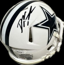 Deuce Vaughn Signed Dallas Speed White Mini Football Helmet (PIA/JSA)