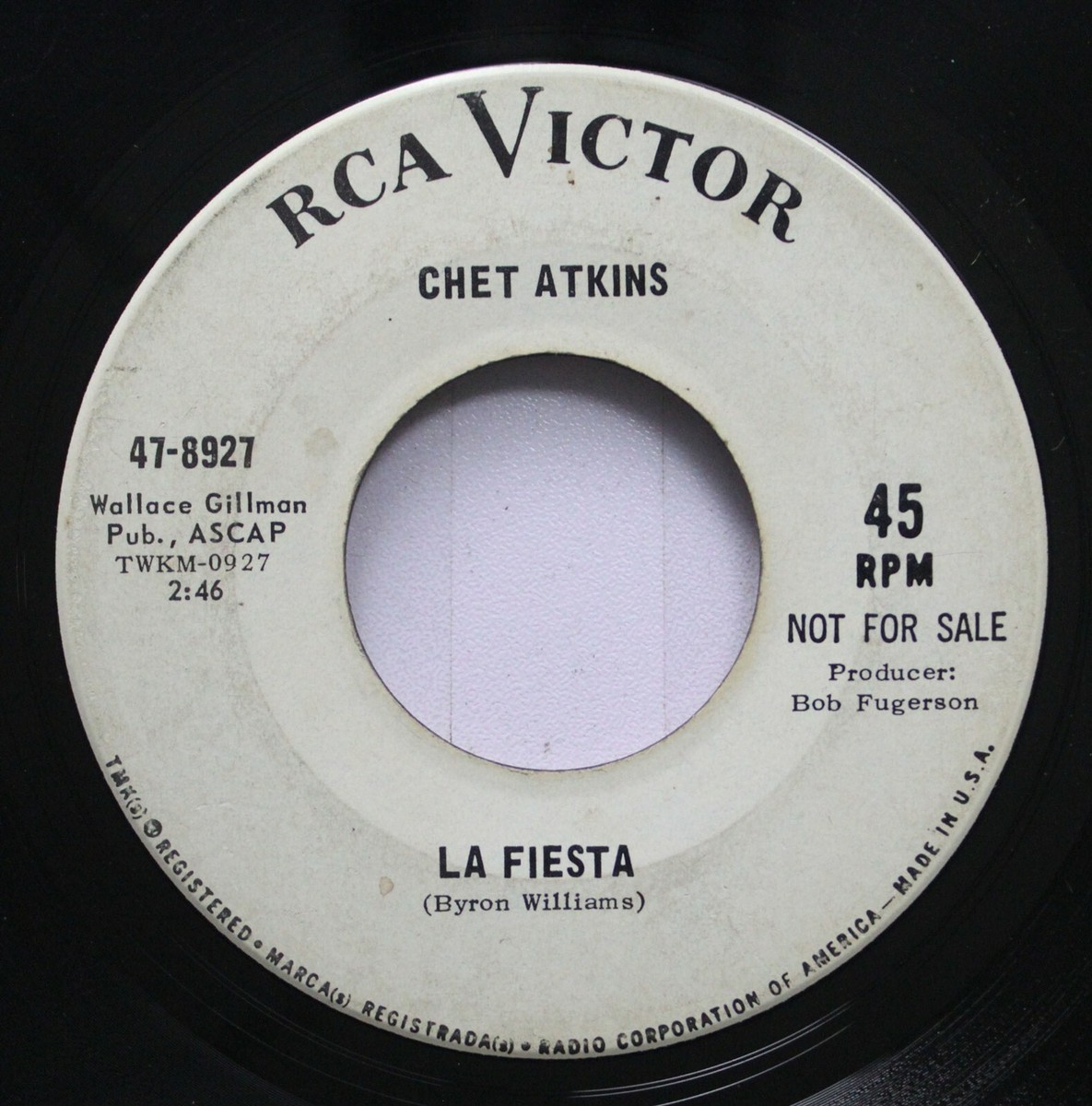 50'S & 60'S Promo 45 Chet Atkins - Prissy / La Fiesta On Rca