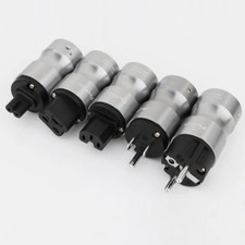 HIFI Audio C Rhodium Plated US Plug IEC320 C19/C7/C15 AC Power Connector