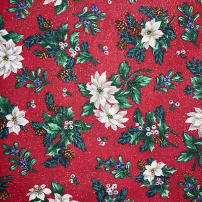 Christmas Allovers, VIP Printed in USA, Weihnachtsrot, Rarität, 110 x 50, Cotton