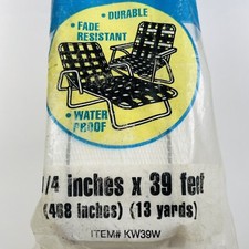 Vintage NOS Oceanside RE-WEB KIT 39 Feet Lawn Chair Webbing Gray White 
