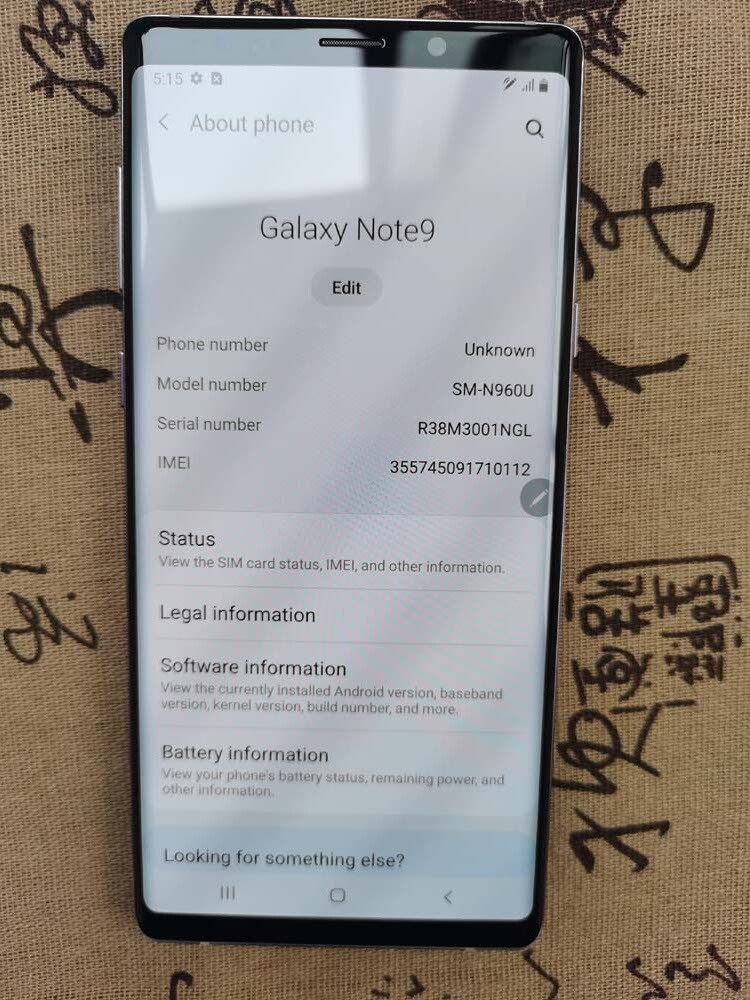 Samsung Galaxy Note 9 SM-N960N Android 6+128GB 12MP Unlocked